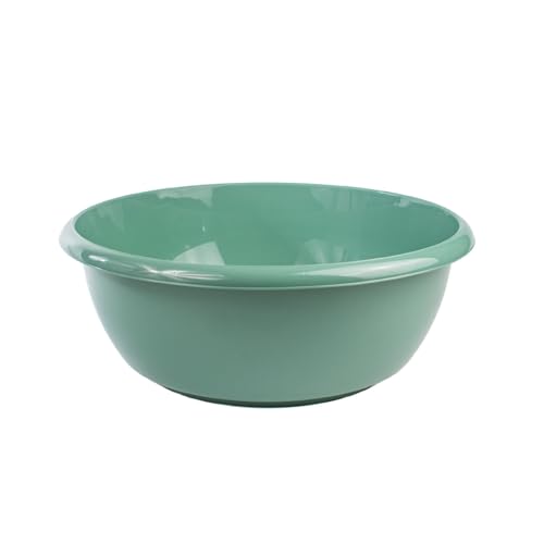 BERLONA Bassine universelle 3,5 L - Bassine en plastique robuste et empilable pour maison, jardin et camping - Sauge