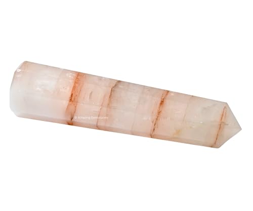 Image of Amazing Gemstone Red Hematoid Quartz Crystal Towers - Natural Healing Crystal Point Obelisk for Reiki Healing and Crystal Grid (3 inch to 4 inch INCH)