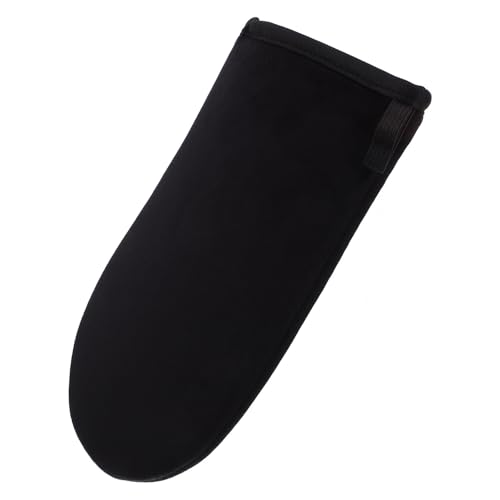 Hohopeti Guante de Bronceado Aterciopelado Negro Aplicador de Loción Autobronceadora para Cuerpo Suave Exposición Solar Guante de Curtidor para Aplicación Uniforme y Cómoda