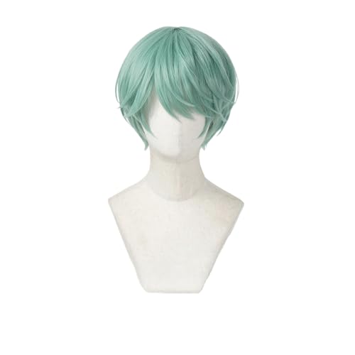 Xingbiyou Anime Baby Cosplay Pruik Korte Groene Synthetische Hittebestendige Pruik voor Halloween Carnaval