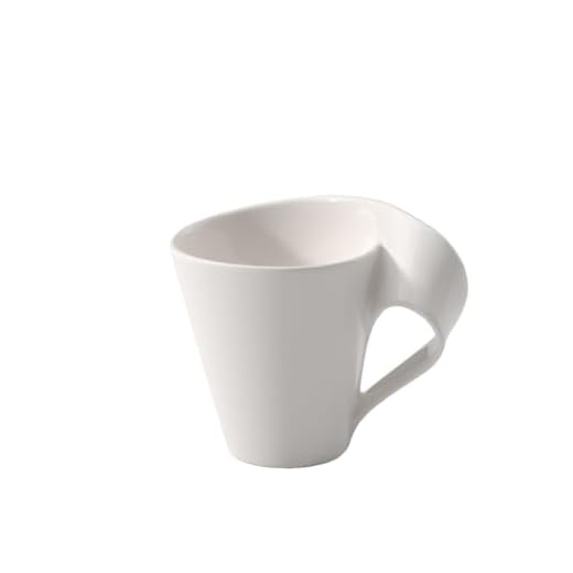 Villeroy & Boch Newwave Taza Con Asa Blanco, Apto Para Lavavajillas, Apto Para Microondas, Taza De Café, Taza Porcelana, Vajilla, Premium Porcelain