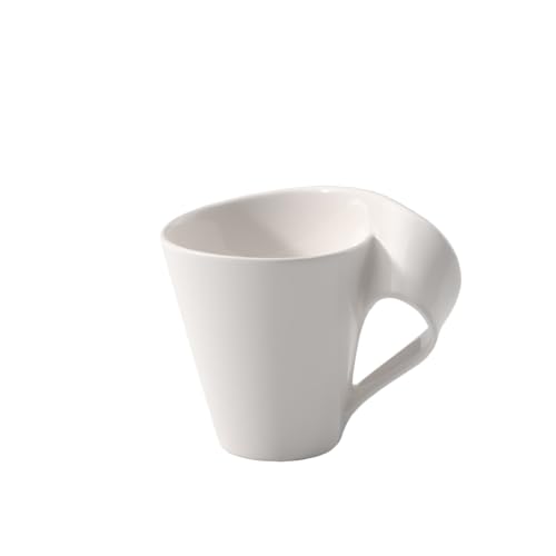 Villeroy & Boch – NewWave Caffè Mug with Handle 300 ml White, Dishwasher Safe, Microwave Safe, Ceramic Cup for Tea, Premium Porcelain