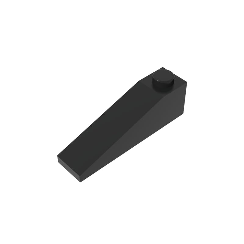 XYEIUGO 60477 Slope Brick 4x1 Sloped Brick, Black, 50 PCS