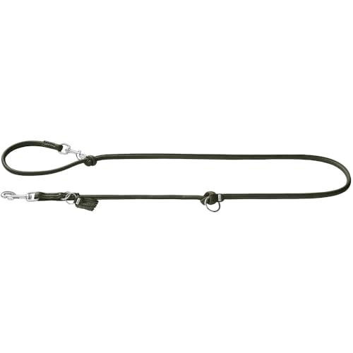 Hunter Verstellbare Hundeführleine Round & Soft MÜNCHEN, Farbe: Cognac, Leder, rundgenäht, 3-Fach verstellbar, extra weich, luxuriös, ökologisch hergestellt, nachhaltig, Made in Germany, Größe: 8/200