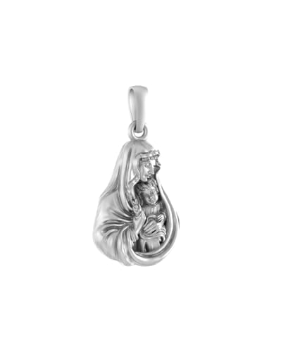 Pendentif argent sterling 925 God Mother Mary gravé de 6,6 g