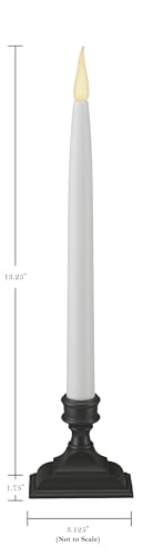 Image of Xodus Innovations FRC1660A-4 12 Inch White Taper Battery Operated Remote Controlled Flameless Candle with Automatic Timer and Realistic Flicker Flamek Pack of 4