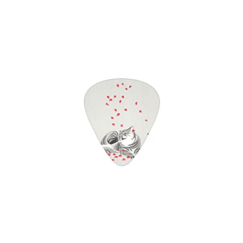 ネコとさくら デザインギターピック guitar pick ティアドロップ型 エレキギター/アコースティックギター/クラシックギター/ベース等の練習に最適な12枚セット