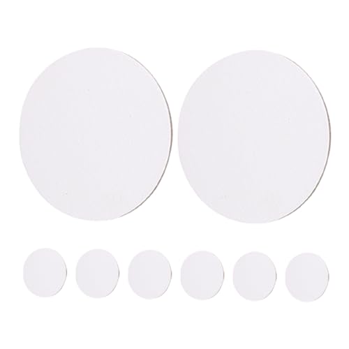 IMIKEYA 8pcs Round Canvas Boards for Painting Stretched Canvas Panels for Oil Acrylic and Watercolor for Artists Students and Crafting Outdoors
