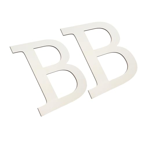 RORPOIR 2pcs Large Unfinished Wooden Letters Paintable Alphabet for Home Decor Nursery Party and Wall Decoration Versatile Craft Wood Cutouts