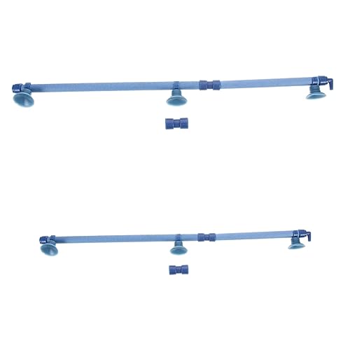 ROMISBABA 2個 水槽用バブルストリ 特徴 ポータブル インフレータブル用電動ポンプ 充電式 便利なエアストーン 水族館用品 な水族館バブラー 壁エアバブラー Abs Blue