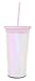 Ban.do Metallic Sip Sip Insulated Tumbler With Reusable Silicone Straw, 20 Ounces, Pearlescent