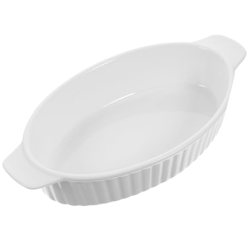 Bandeja para hornear MAGICLULU de cerámica pulida con asas seguras anti-quemaduras