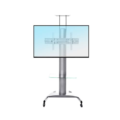 Carrello per TV mobile su ruote resistente supporto per TV e monitor per TV LCD da 32 a 65 pollici espositore da pavimento a soffitto per ufficio e sala conferenze