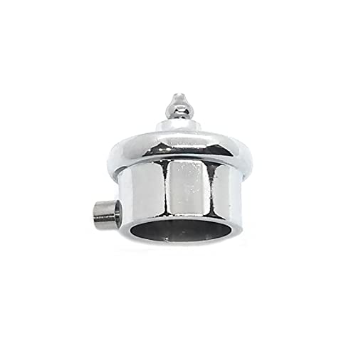 Image of FAPBADRI Simple Curtain End Caps /Finials for a 1 inch Pipe /Rod, Colour - Silver Glossy Pointed Design, 4 Pieces