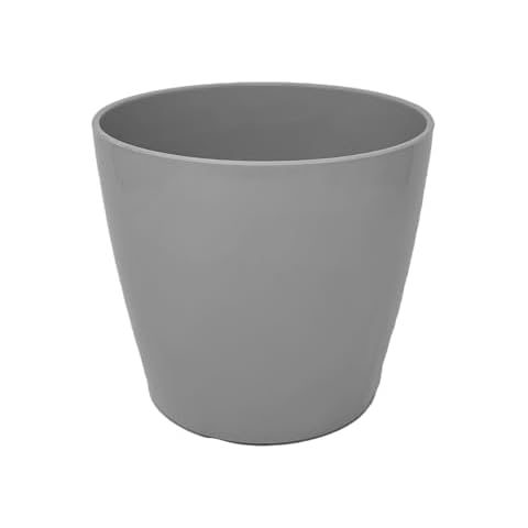 7 Inch Self-Watering Bamboo Planter - Gray Cover