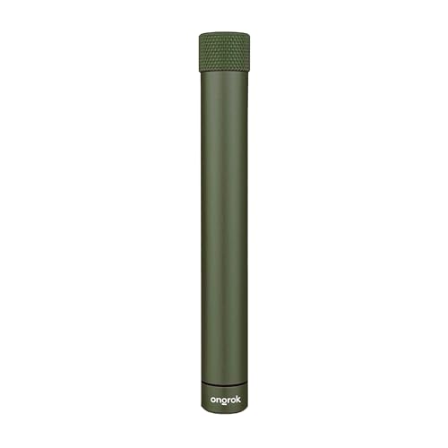 ONGROK Premium Storage Tube | Airtight Aircraft Grade Aluminum Metal, Pocket-Sized Opaque Holder (Green)