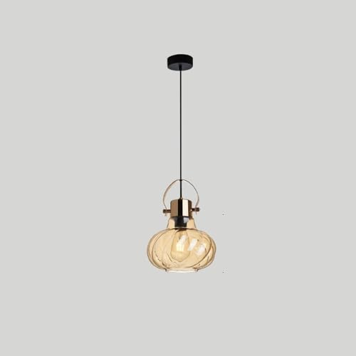 Lampe à suspension en verre à 3 têtes style japonais avec base E27 pour comptoir