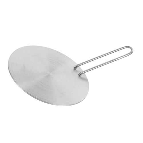 Hemobllo 1 Juego Placa Difusora de Calor Inoxidable con Asa Desmontable Adaptador para Cocinas de Inducción y Eléctricas para Utensilios Accesorio de Cocina Esencial