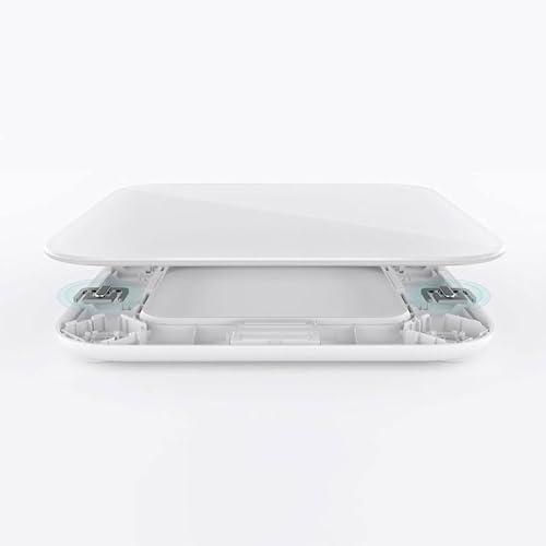 Báscula de baño digital con pantalla LED y plataforma de vidrio templado miniatura 3
