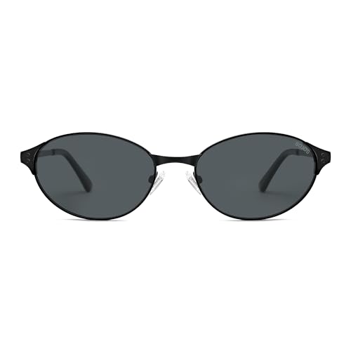 Image of SOJOS Retro Oval Polarized Sunglasses for Women Men, Trendy Chic Cat Eye 90s Y2K Sunnies SJ1266