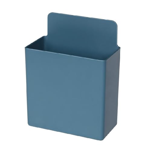 Sunicon Wall Mounted Storage Container Multifunctional Space Saving ABS Waterproof Punch Wall Mounted Cosmetic Storage Box,Over the Door Pantry Organizer,for Bathroom Kitchen (Dark Blue)