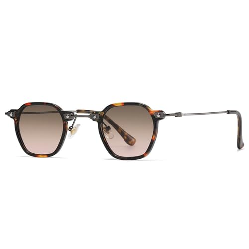 Lunettes de soleil rivets rétro au design géométrique et moderne