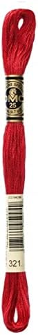 DMC Stranded Cotton Embroidery Thread 321 - per Skein