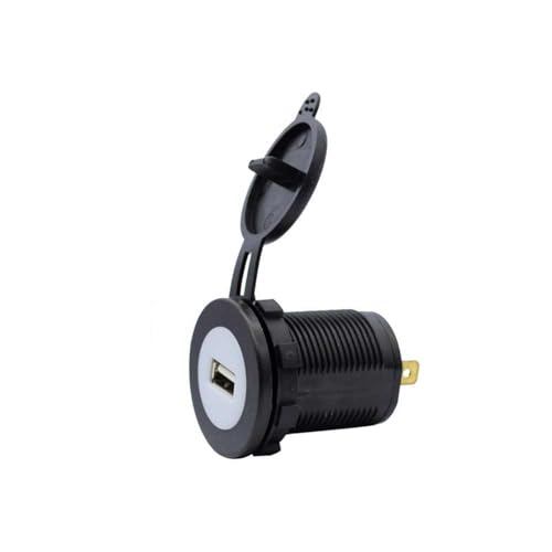 3.1A Dual USB Charging Ports with Modified Round White Core USB Charger for Marine Truck Motorcycle Car etc