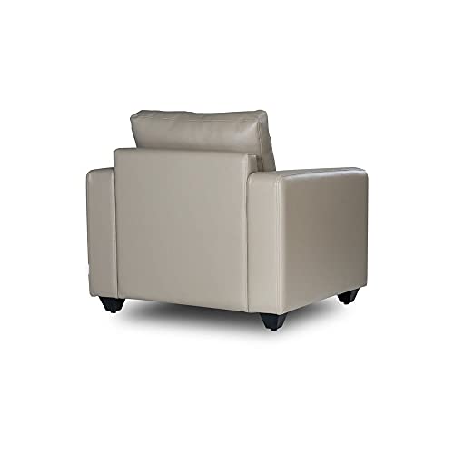 Image of Wakefit Sofa Set | 3 Year Warranty | Sofa 1 Seater, 1 Seater Sofa for Living Room, Wooden Sofa Set, Sofa Set Single Seater - Napper(Jindal : Cappuccino)