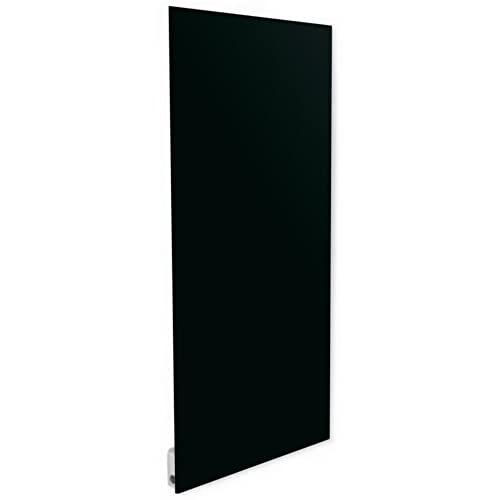 Ilo - Radiateur électrique plat panneau rayonnant en verre 120x60cm 750W convertible en sèche serviette Couleur - Noir, Thermostat - NON