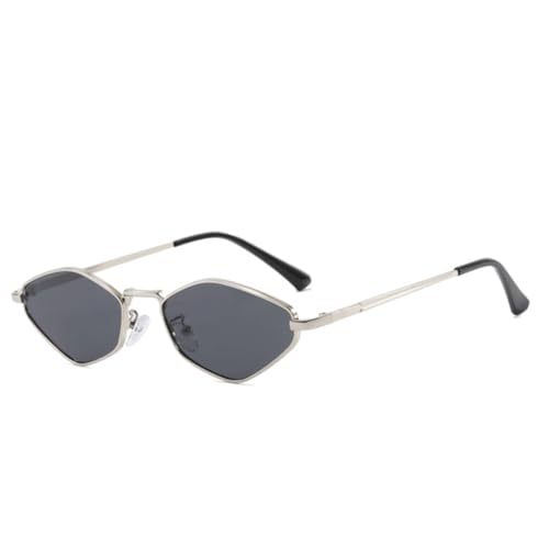Lunettes de soleil hexagonales UV400 pour femme style punk