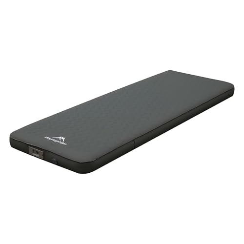 Mountainhiker エアマットレス 厚さ10cm 電動エアポンプ内蔵 キャンプ・ 車中泊・防災用 インフレーターマット R値8.0緊急時の屋外での使用に最適です。(オリーブグリーン、幅70cm)