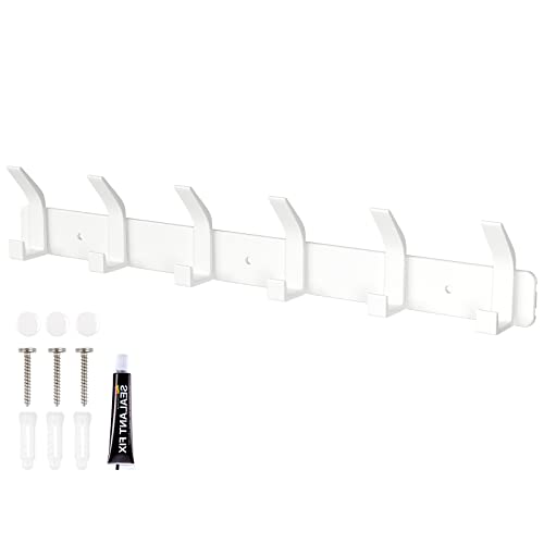 Zuahaly Hakenleiste 30cm Selbstklebend - 10 Haken Ohne Bohren Für Küche & Bad