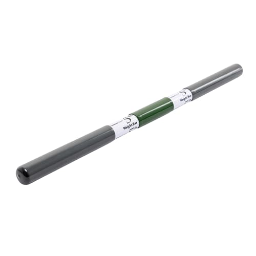 Sammons Preston Rehab Weight Bar, Dark Green, 5 Pounds, Weighted Bar for Exercise, Color-Coded Bars with Grip, Physical Therapy Equipment for Home & Clinical Use, 30" Compact Design