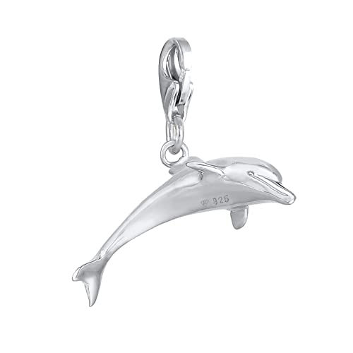 Charm delfín de plata Nenalina con acabado pulido de alta joyería para mujer 3