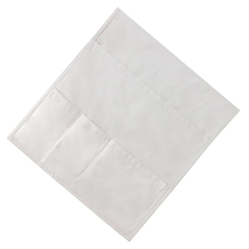 CVUTOVO Organizador de Almacenamiento Blanco para Reposabrazos de Sofá o Sillón, Diseño Creativo Múltiples Bolsillos, Fácil de Limpiar y Lavable, Adecuado Hogar Oficina