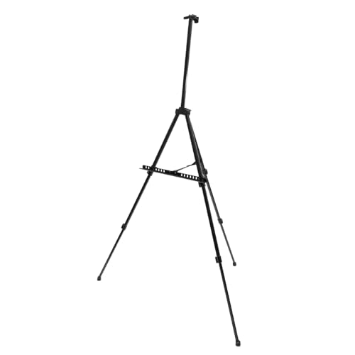 Angoily Trípode plegable Pararse caballete de exhibición resistente pintar cuadro peana monitor caballetes para mesa dibujar accesorios soporte de exhibición del hogar planchar Black