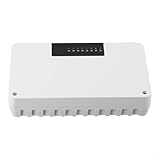 Yuanpgky Concentrador de termostato de 5/8 canales, controlador de calefacción central para caldera de gas, sistemas de suelo de agua, caja de control de calefacción de zona blanca con conexión por