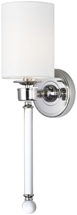 Maxim 16109WTCLPN I Lucent Collection One-Light Wall Sconce I Polished Nickel Finish I Steel and Clear Glass Housing I 60 Watts I Traditional Style Light Fixture I