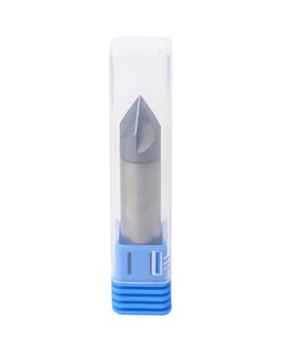 Image of 1 /2 inch Solid Carbide Chamfer Mill, AlTiN Coating, 4 Flute, Chamfer End Mill for Medium Hardness Materials, Double End End Mill Bits, 60 Chamfer Angle, 1 /2 inch Shank Diameter