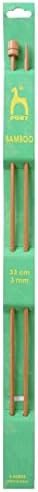 Pony Single Ended Bamboo Knitting Pins, Multi-Colour, 8mm