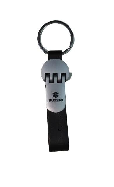 JB Stationers Car LEATHER KEYCHAINS & KEYRINGS COMPATIBLE WITH CARS AND BIKES (SUZUKI)