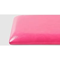 Waterdicht lederen stoelkussen binnen/buiten zacht zitkussen met antislip spons duurzame en dikke lederen zitkussens Papaya geel kleur 20 x 30 cm maat