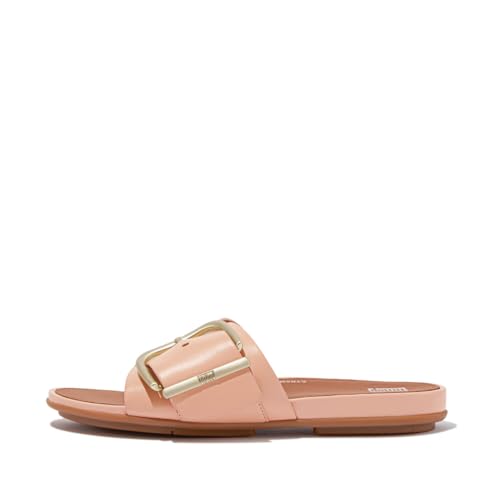 Image of FitFlop Gracie Maxi-Buckle Leather Slides