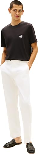 Tommy Hilfiger Herren T-Shirt Kurzarm Script Monogram aus Baumwolle, Schwarz (Black), S – Ansicht 5