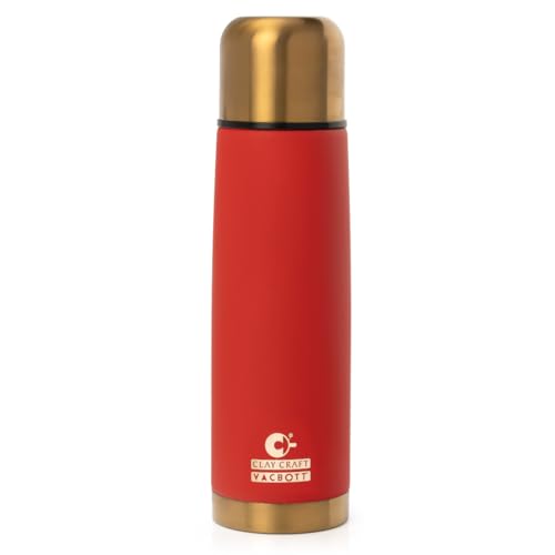 Image of Clay Craft VACBOTT Terra Royal Double Walled|18 Hours Hot and 24 Hours Cold Vacuum Insulated|Thermosteel|Flask Bottle 750 ml|Steel Bottles for Travelling|BPA-Free|BIS Certified|1Year Limited Warranty