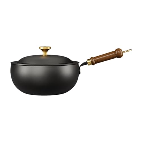 Wok de hierro con tapa y mango de madera 20 cm miniatura 7