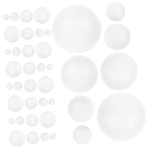 TEHAUX 1 Juego Bola De Espuma Sólida Bolas De Espuma Para Manualidades Espuma Artesanal Bolas Blancas Bolas De Poliespan Bolas Navideñas Adornos Del Árbol De Navidad 110 Piezas