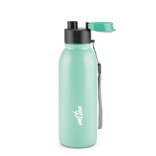 MILTON Caper 750 Stainless Steel Water Bottle 670 ml, Single Walled, ISI Certified I Leak Proof Lid, Rust Proof I For School, Office, Gym I Mint Green