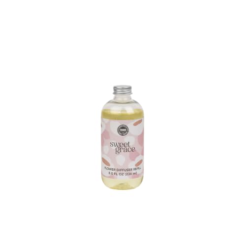 Bridgewater Candle Sweet Grace Dye-Free Diffuser Oil Refill | 8 fl oz | Scented | Lasts up to 60 Days |